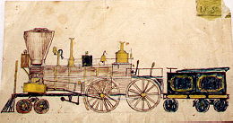 Locomotive Sketch by F.L. Pope