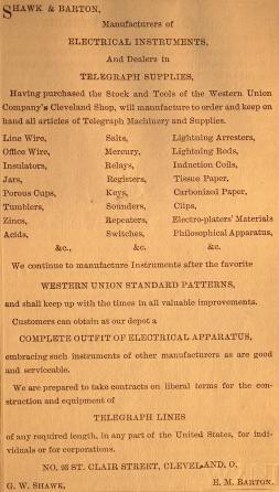 Shawk and Barton Ad 
January 15, 1869