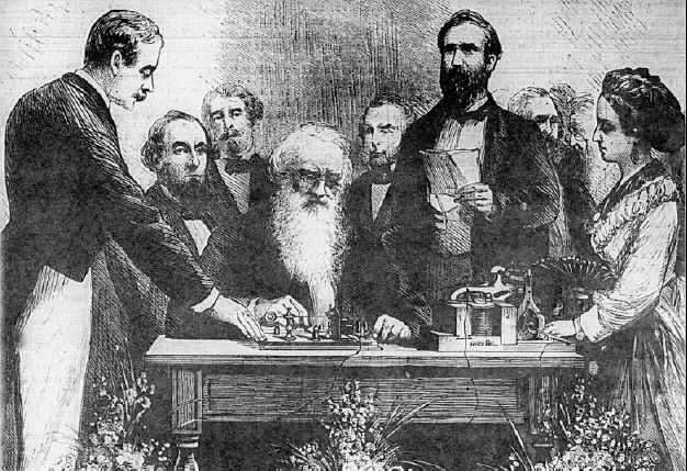 Samuel Morse and Alfred Vail publicly demonstrated their telegraph for the first time
